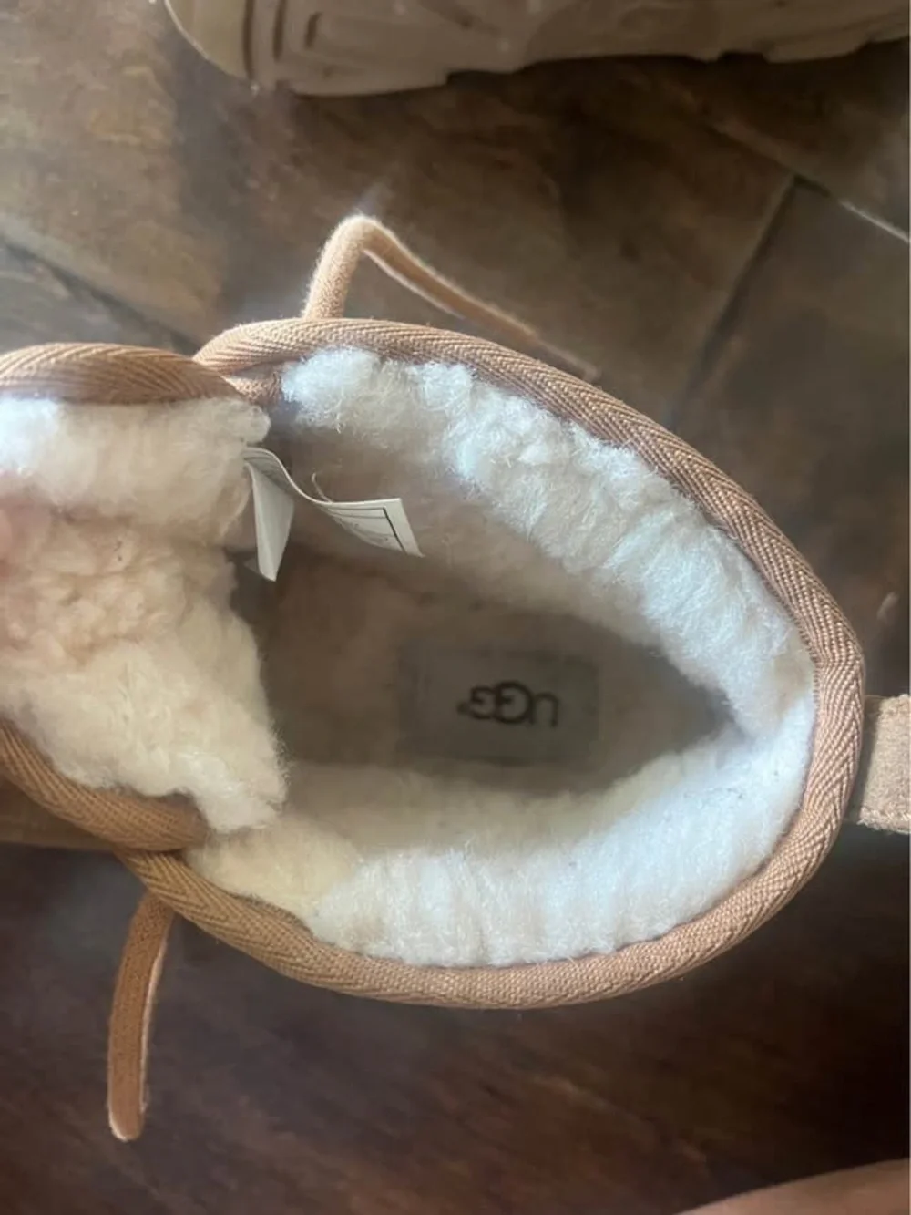 UGG Kids Suede Lace-Up Boots in Chestnut Brown